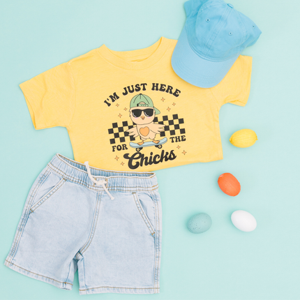 Here for the Chicks Toddler and Youth Easter Shirt