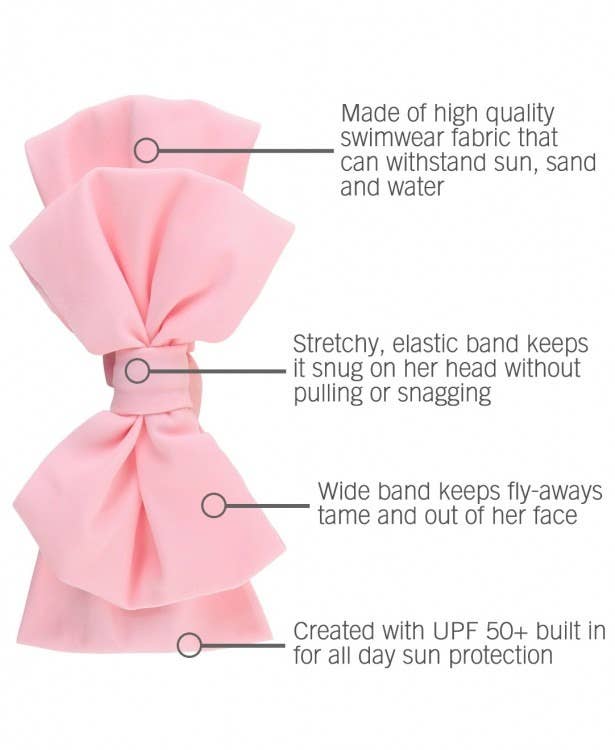 Girls' Pink Swim Bow Headband