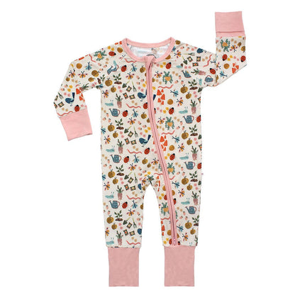 Garden Friends Bamboo Baby Pajamas Convertible Romper