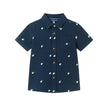 Kids Seersucker Short Sleeve Buttondown Set | Navy Limes