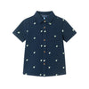 Kids Seersucker Short Sleeve Buttondown Set | Navy Limes