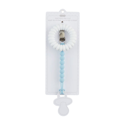 White Pacy Strap & Teether Set