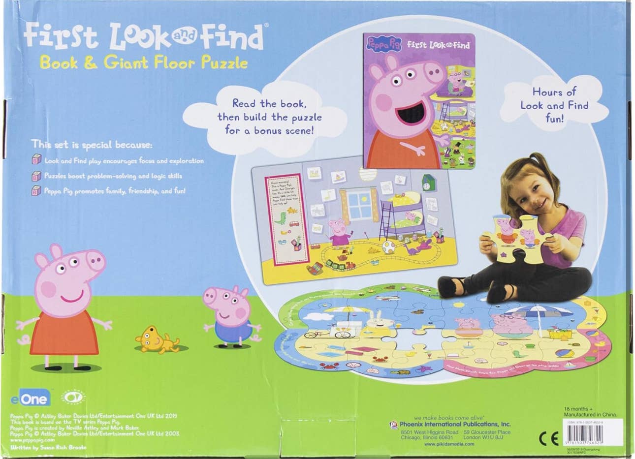 Peppa Pig - First Look and Find Board Book & Giant 40 Piece  Puzzle Set