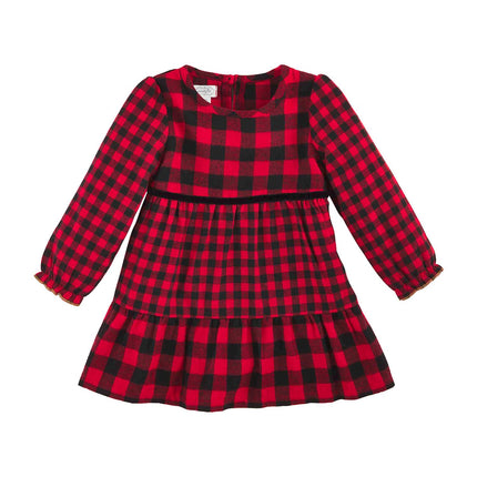 Buffalo Check Dress & Headband Set