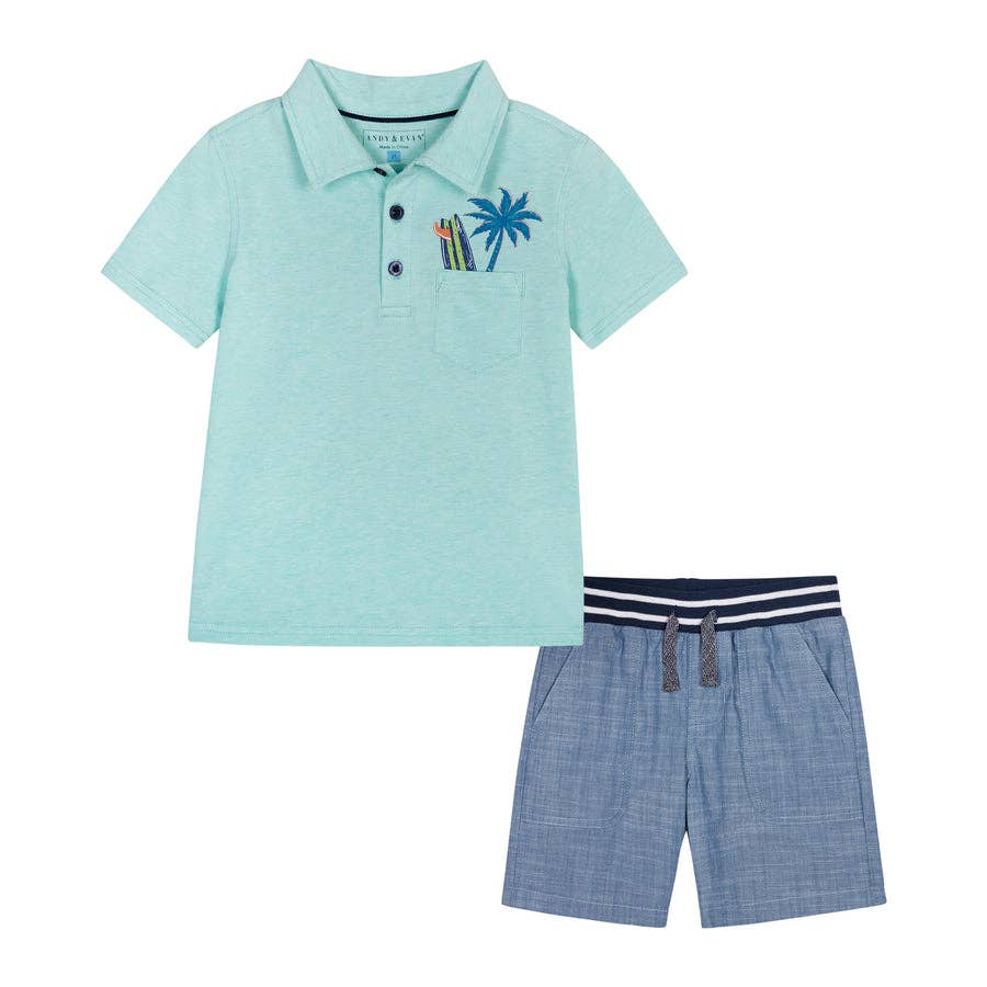 Polo Set - Aqua Surf