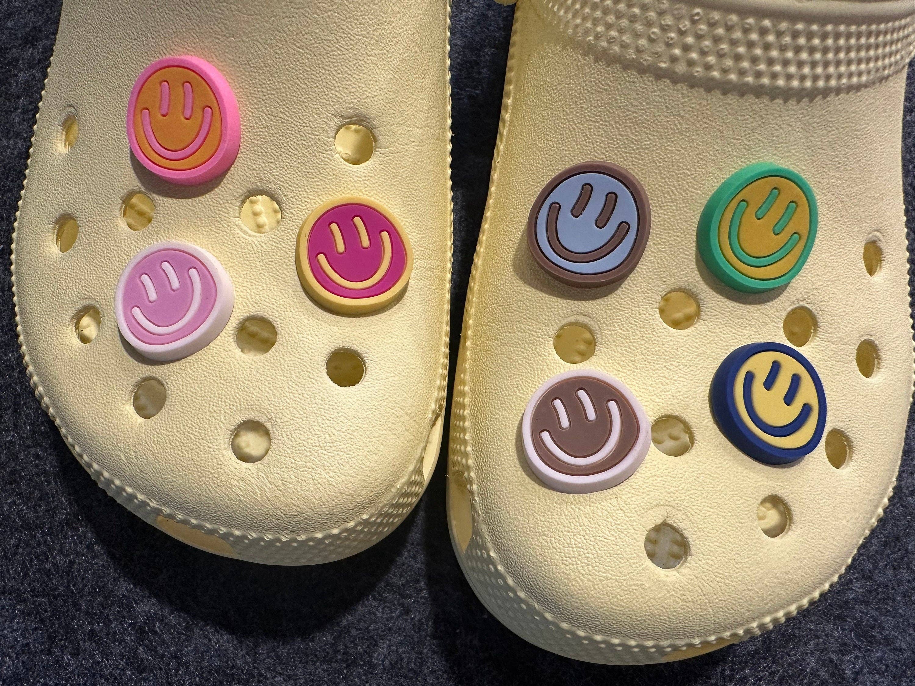Colorful Smile Face Shoe Charms