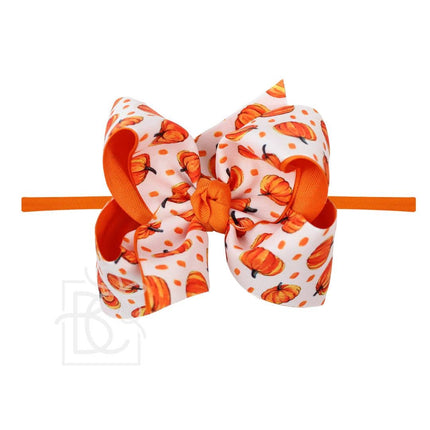 Baby Headband Pumpkin Bow