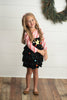 Kids Candy Cane & Velvet Christmas Tree Holiday Dress Set