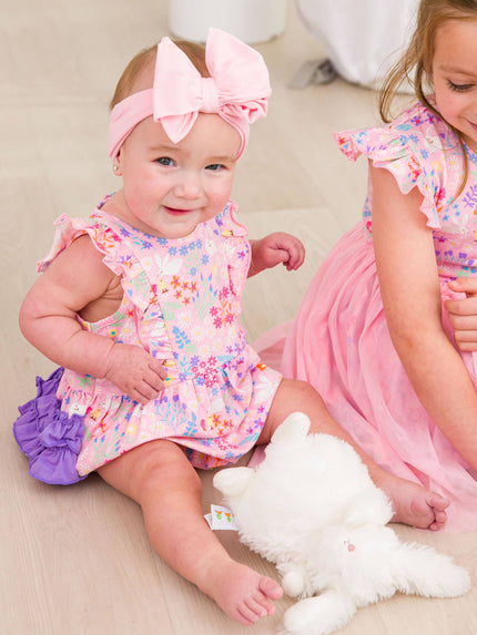 Baby Girls Bunny and Friends Tank Waterfall Romper