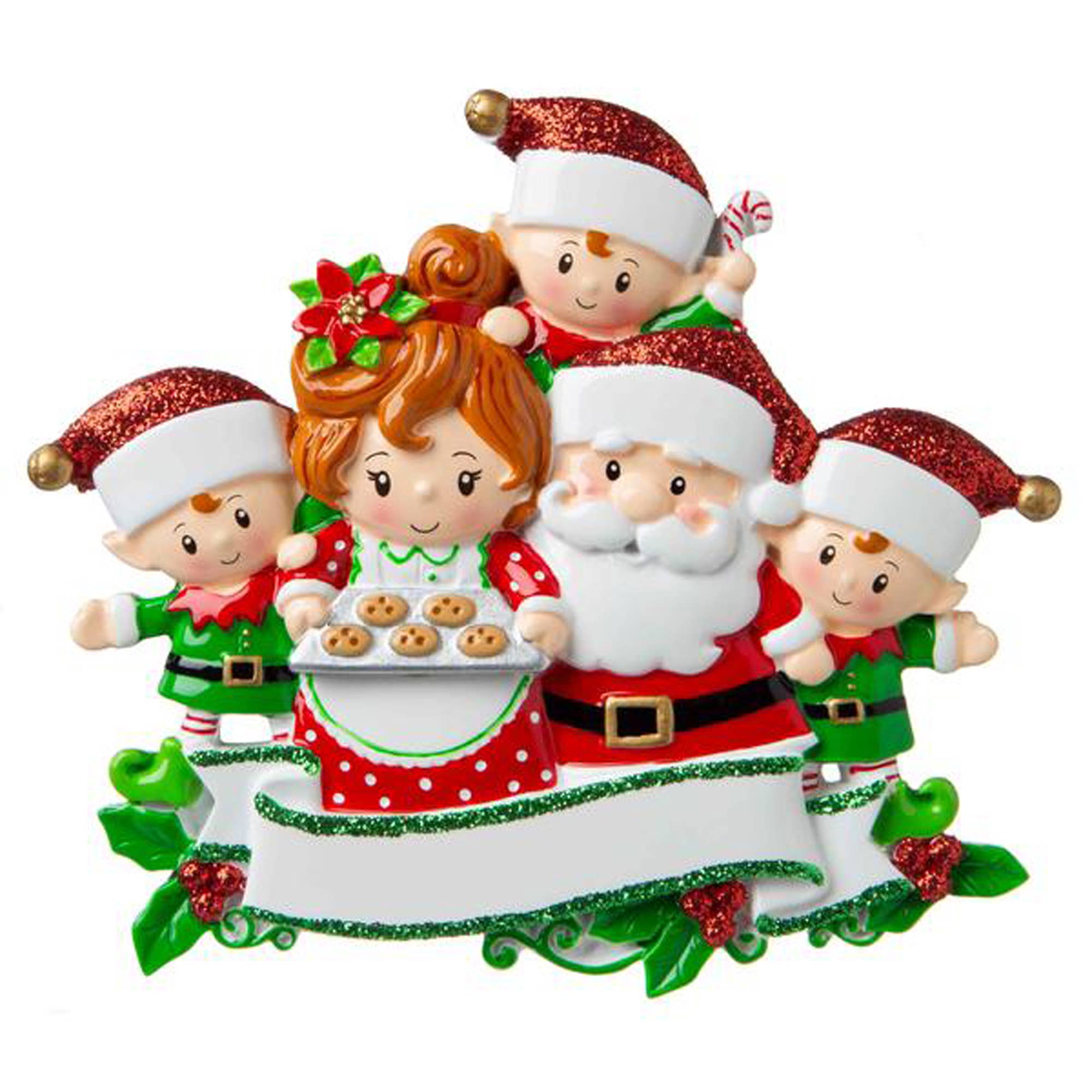 Santa & Mrs Claus Family Personalized Christmas Ornament