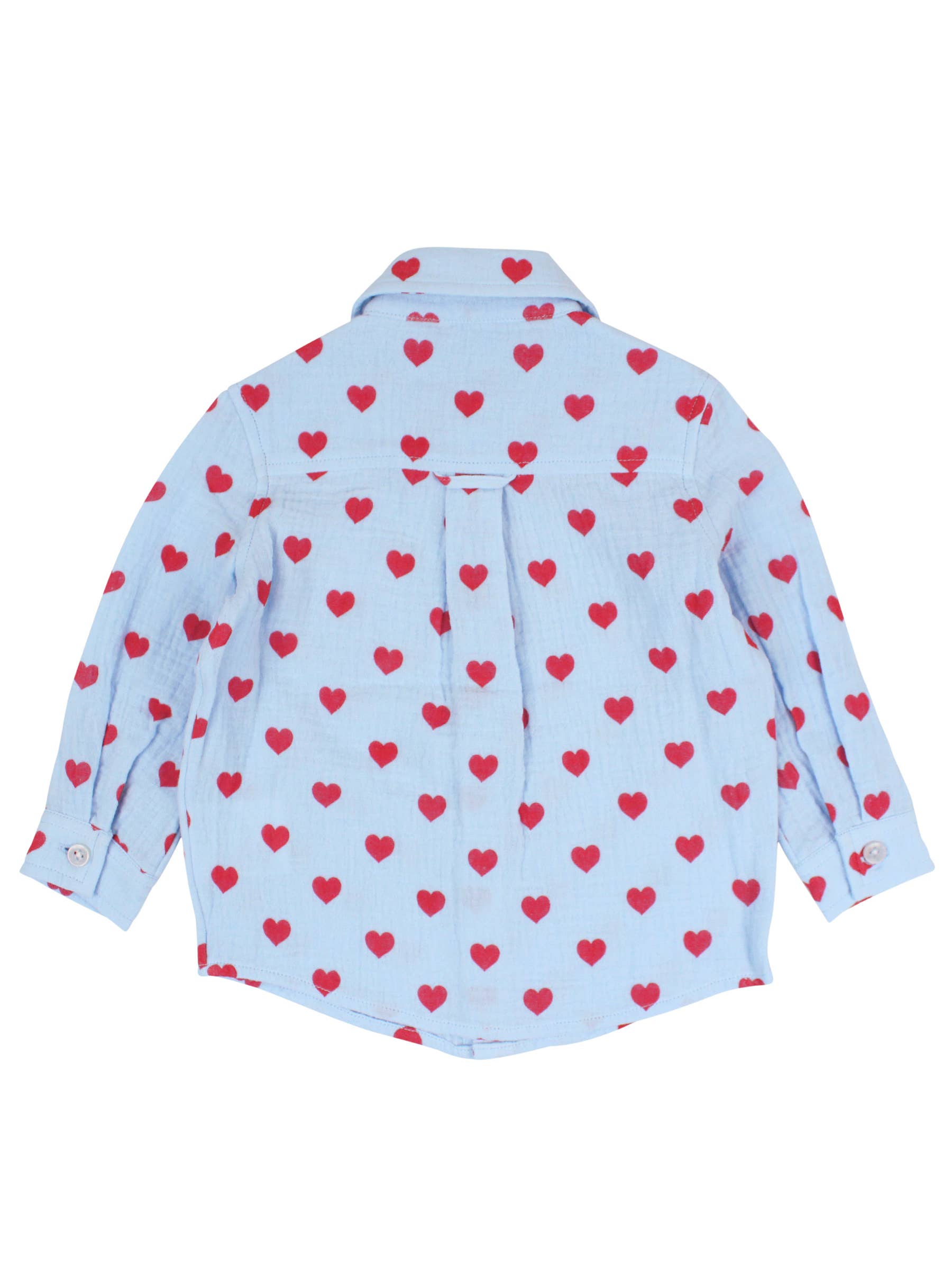 Steal Your Heart Cotton Gauze Long Sleeve Button Down Shirt