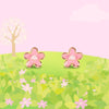 Pink Fancy Flower Cutie Children's Stud Earrings