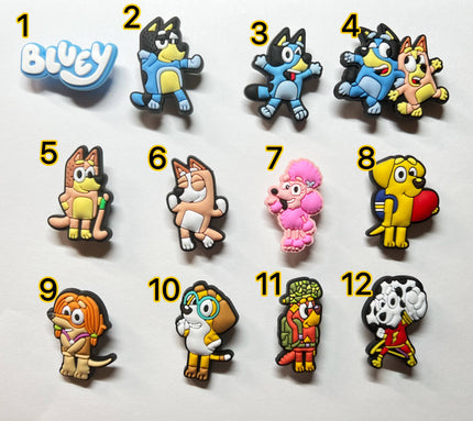 Bluey Characters Shoe Charms