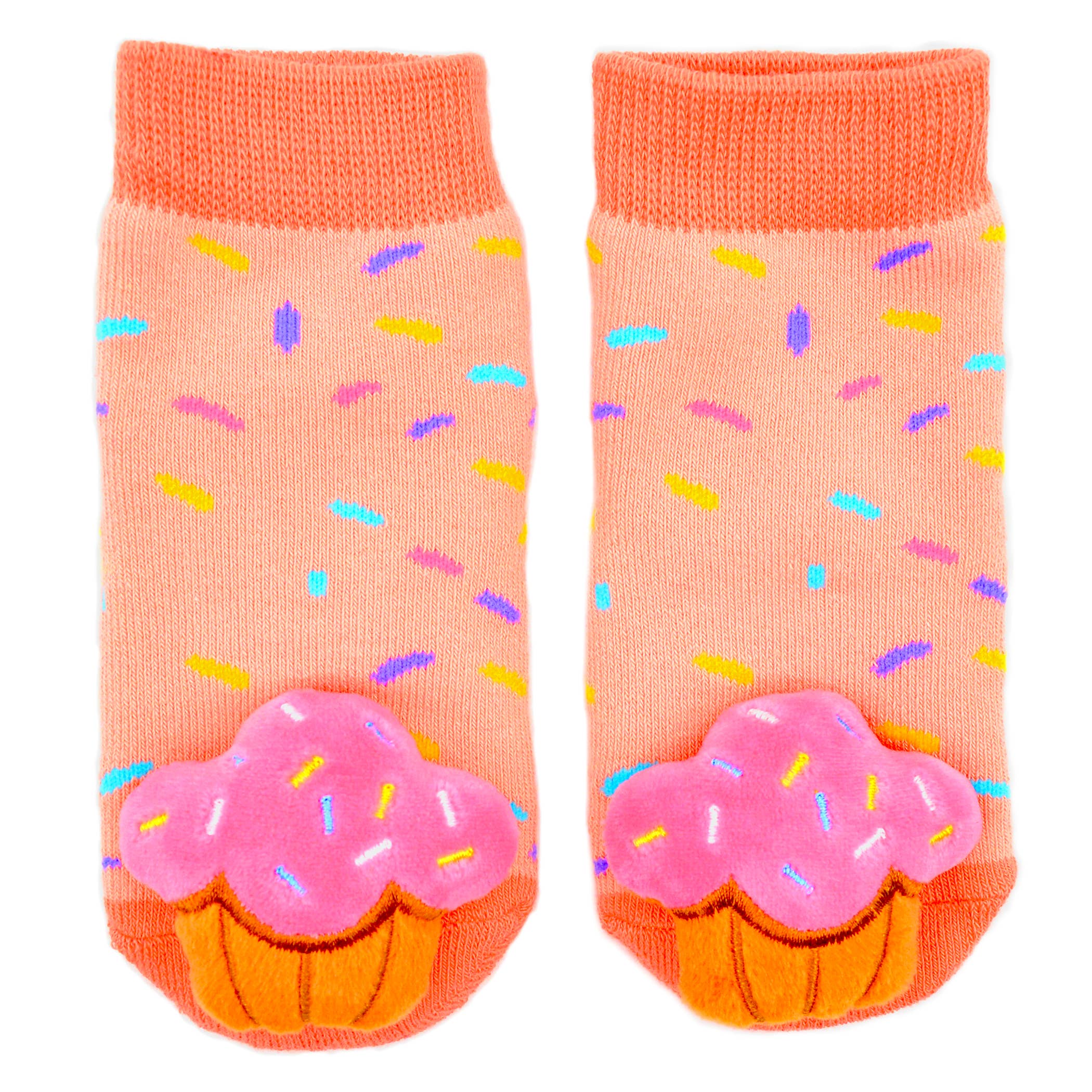 Sweet Cupcake Boogie Toes - Baby Rattle Socks