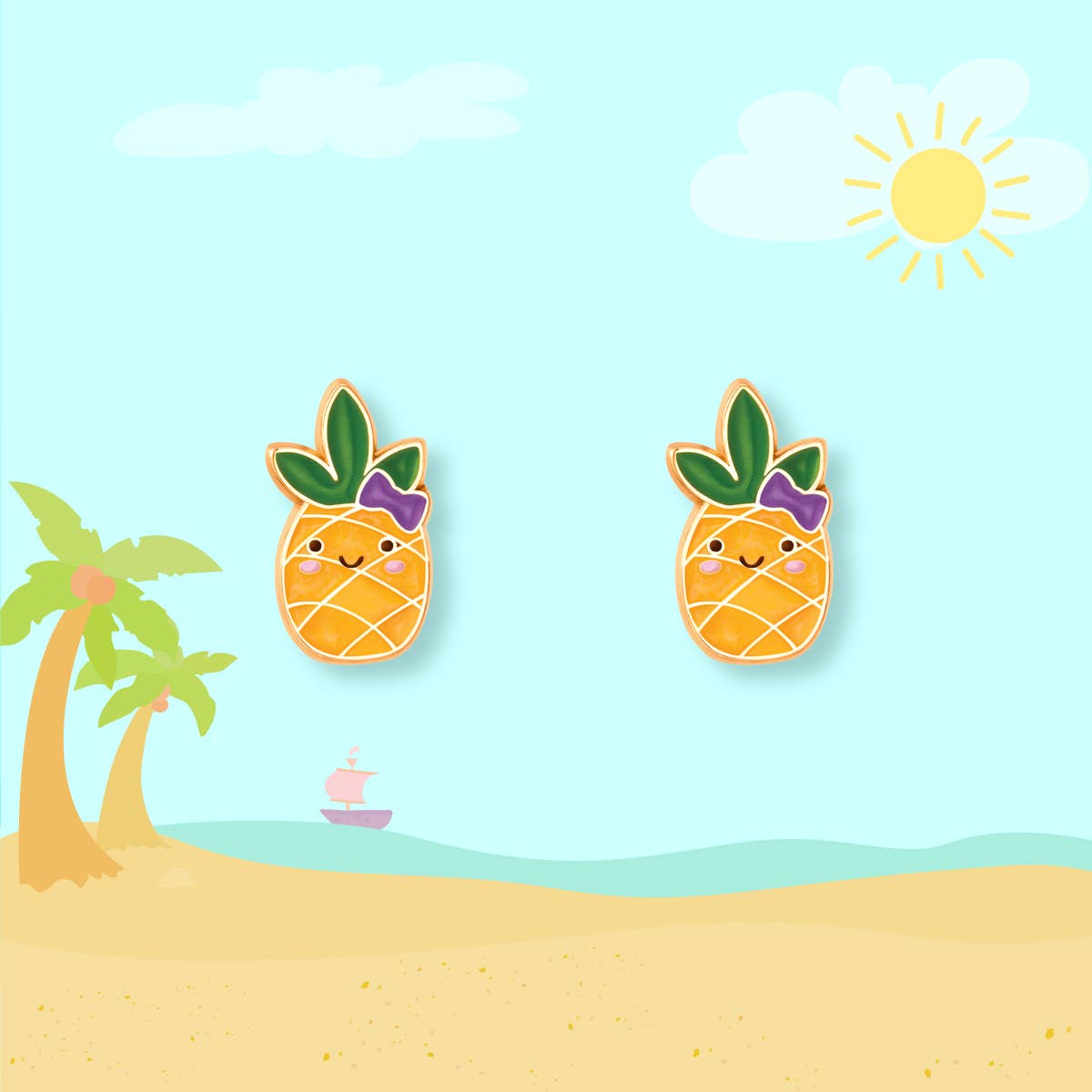 Lookin' Pine Cutie Children's Stud Earrings