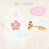 Pink Fancy Flower Cutie Children's Stud Earrings