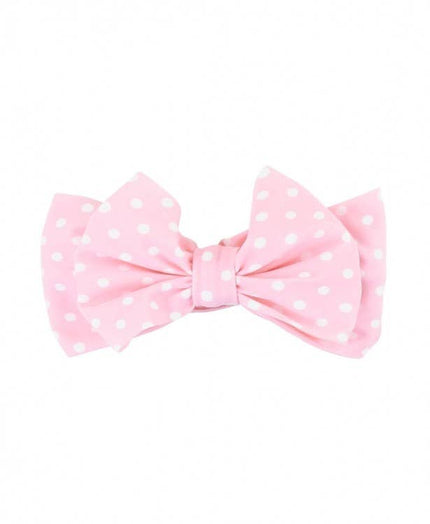 Pink Polka Dot Swim Bow Headband