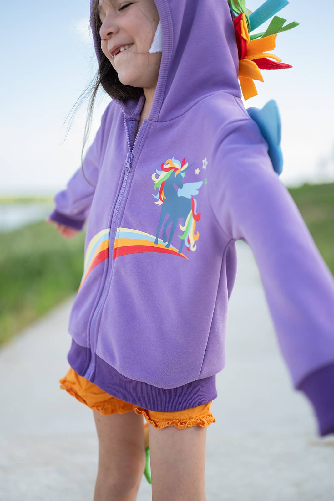 Purple Rainbow Unicorn 3D Hoodie