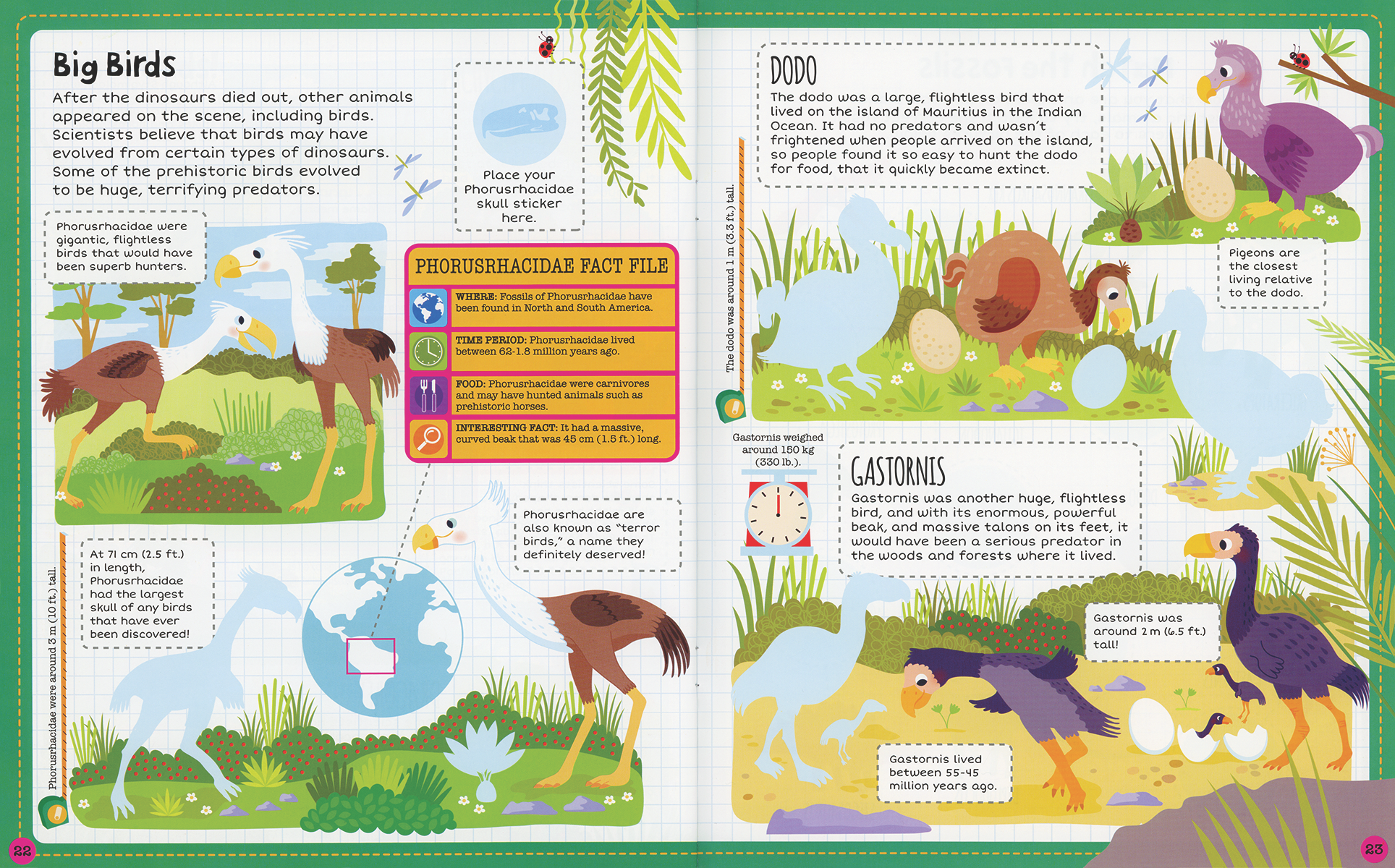 Dinosaur Sticker Facts Sticker Book