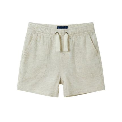 Geo Shark Short Sleeve Buttondown & Linen Shorts