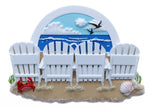 Beach Chair Family Personalized Christmas Ornament