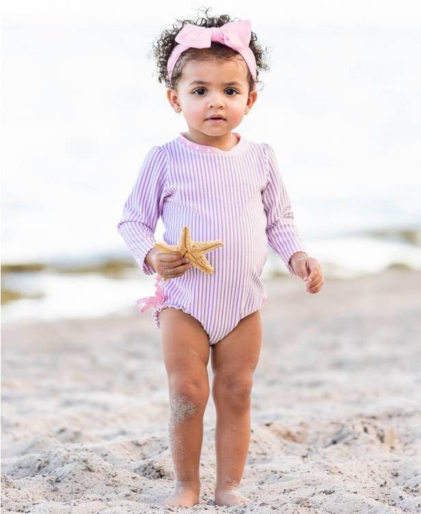 Pink Polka Dot Swim Bow Headband