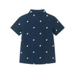 Kids Seersucker Short Sleeve Buttondown Set | Navy Limes