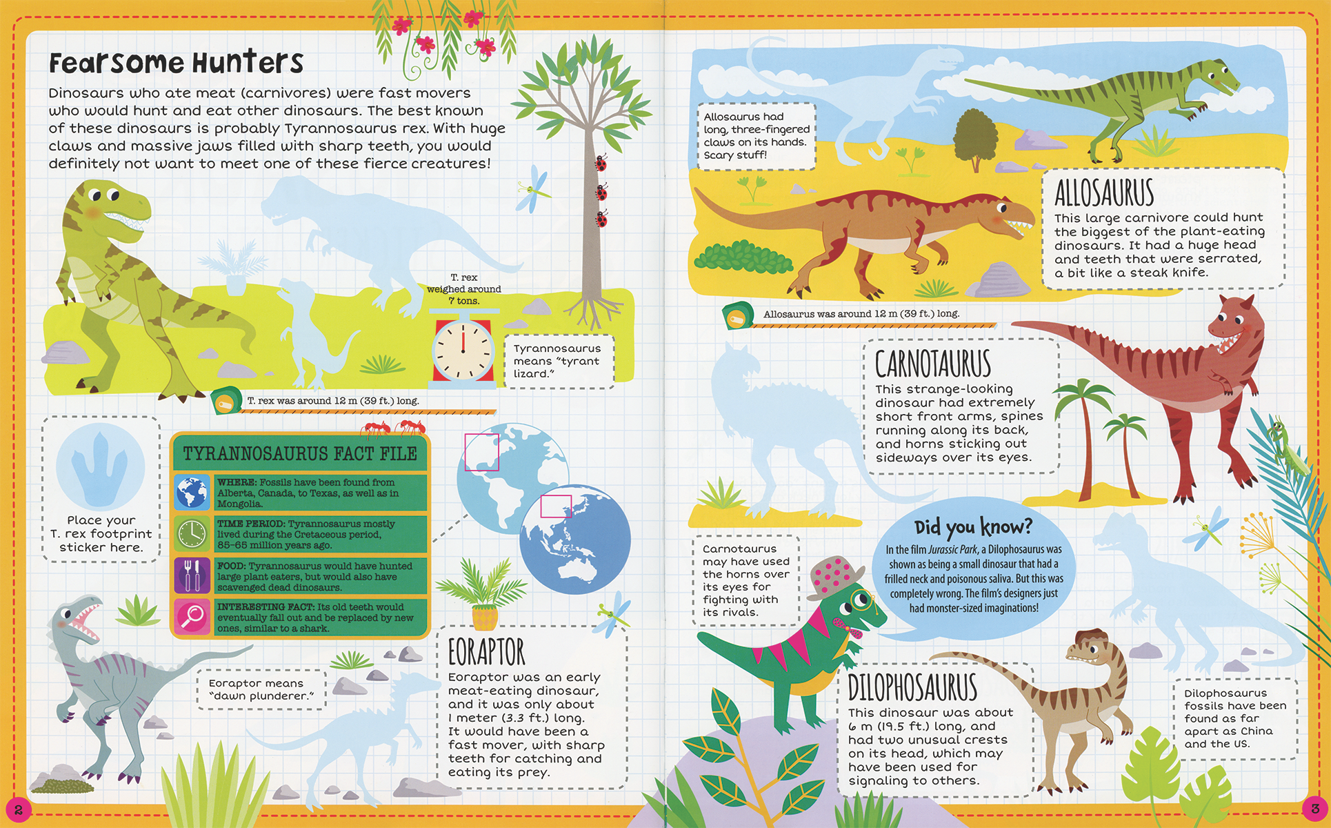 Dinosaur Sticker Facts Sticker Book