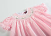 Light Pink Easter Bunny Smocked Bishop Dress