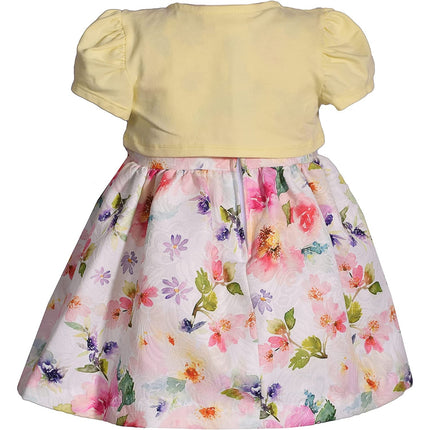 Baby Girls Floral Dress w/ Cardigan