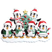 Winter Penguin Family Personalized Christmas Ornament