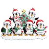 Winter Penguin Family Personalized Christmas Ornament