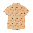 Boys Toddler Short Sleeve Orange Turtle Button-down Shirt