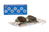 Wild Moss Euro Round Kids Sunglasses with Amber Lens