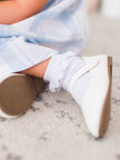 Girls White 3-Pack Ruffle Ankle Socks