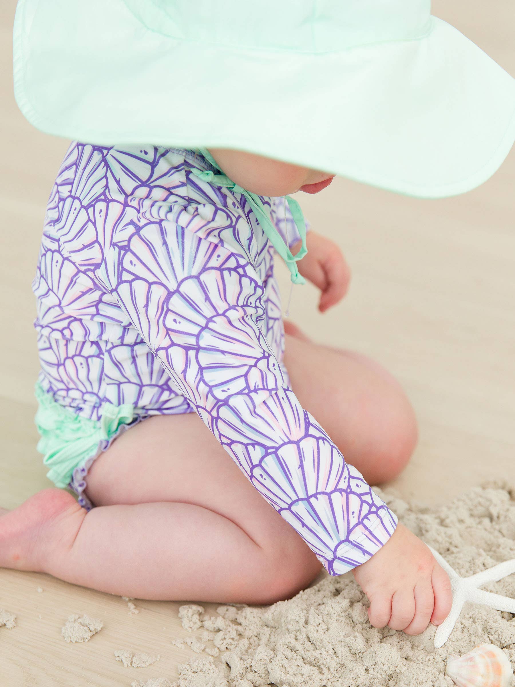 Magical Mermaid Long Sleeve One Piece Rash Guard
