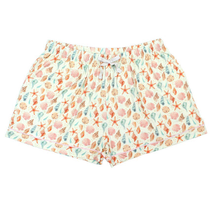 Sandy Seashells Womens Bamboo Pajama Shorts