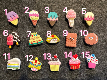 Sweet Food Shoe Charms