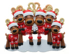 Festive Reindeer Family Personalized Christmas Ornament