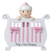 Baby in Crib Personalized Christmas Ornament