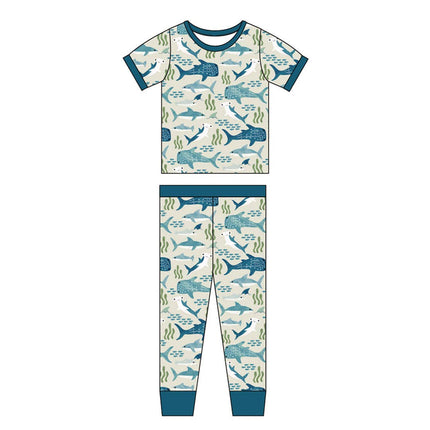 Shark Friends Ocean Kids Bamboo Pajamas Toddler Sleep Set