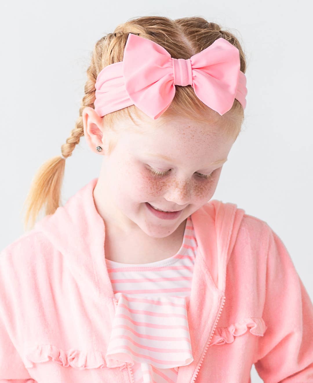 Girls' Pink Swim Bow Headband