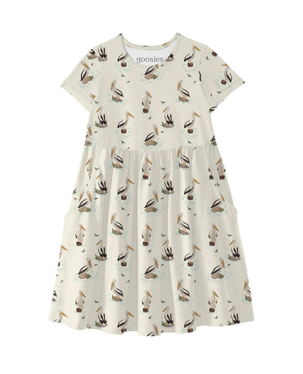 Pelicans Bamboo Short Sleeve Pocket Dress