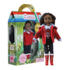 Doll is dressed in a red Jacket, T-shirt with ladybird, denim-blue hat & bag, jeans, red spotty wellies and comes with a camera and the Edition 2 of Branksea School News and wears a cochlear implant. Description: * Red Jacket * T-shirt with ladybird * Denim-blue hat & bag * Jeans * Red spotty wellies * Camera * Edition 2 of Branksea School News • Ball jointed doll with bendable knees, easy to pose for imaginative play • Premium saran nylon hair, soft to touch and reduced tangle • Phthalate free viny