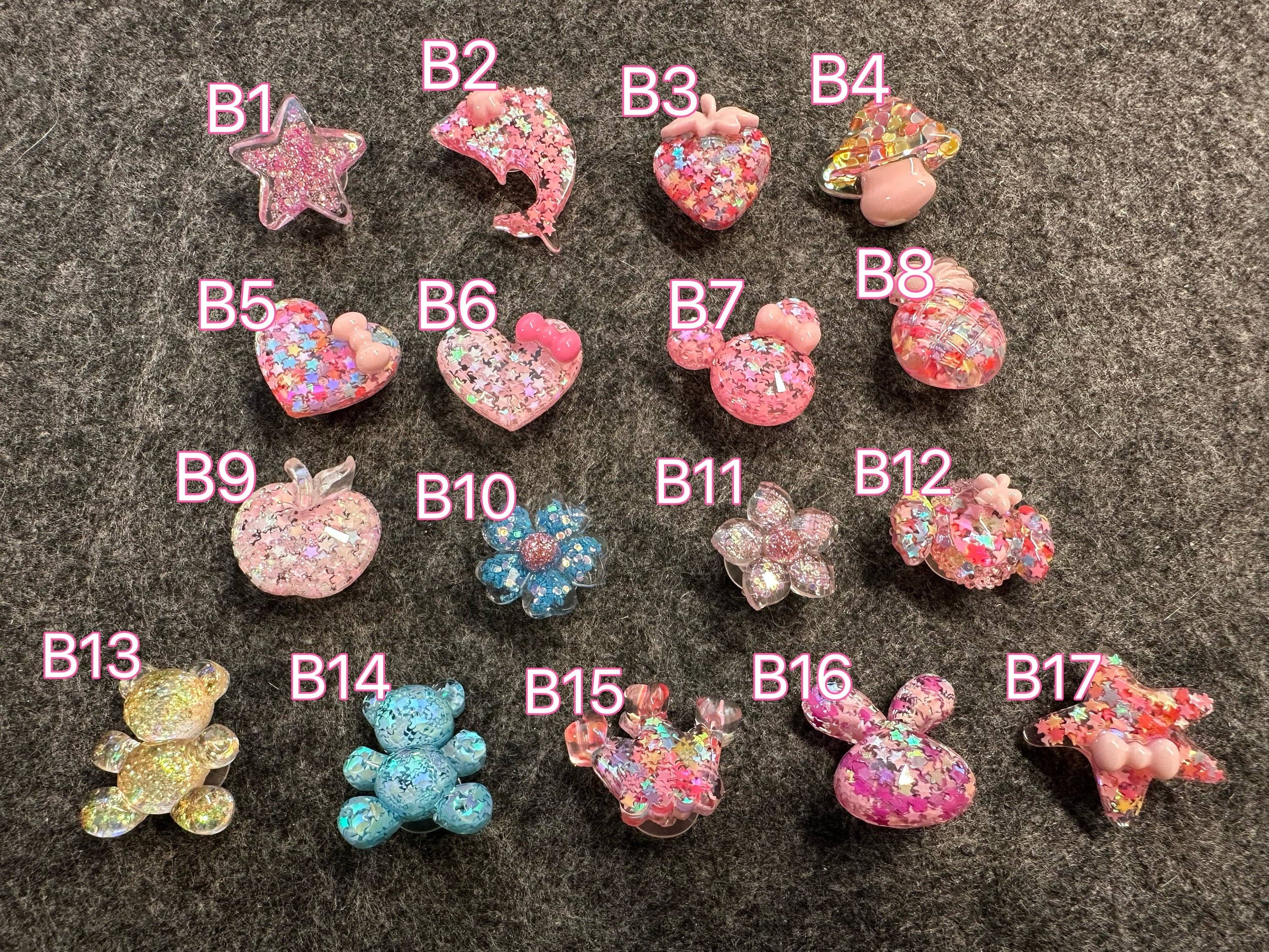 Bling Bling Glitter Resin Shoe Charms