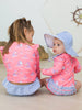 Pink Seas the Day Long Sleeve One Piece Rash Guard