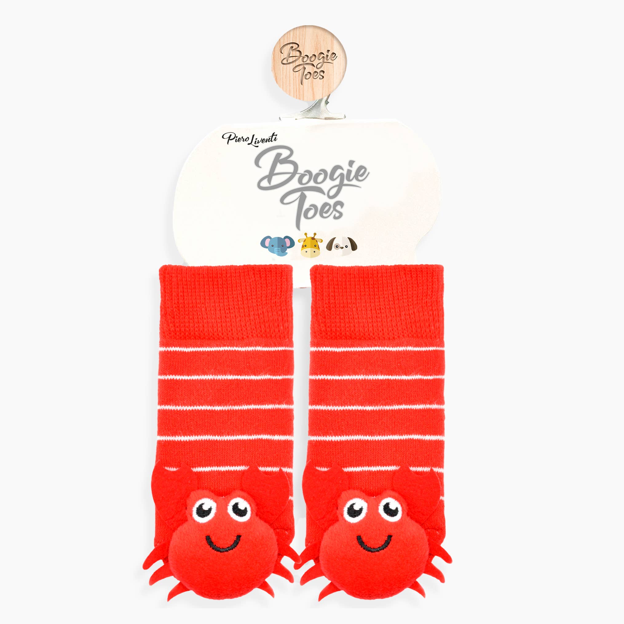 Red Crabby Crab Boogie Toes Rattle Socks