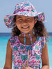 The Flap Happy Floppy Hat UPF 50+: Designed to provide excellent sun protection from damaging UV rays. The hat has a large brim to shade the face, ears, and neck from the harsh rays of the sun! The ties help secure the hat when the wind blows. This hat looks terrific when paired with Flap Happy Swimwear or Playwear. Perfect for any outdoor or water activity, and practical and good looking for every day of the year.