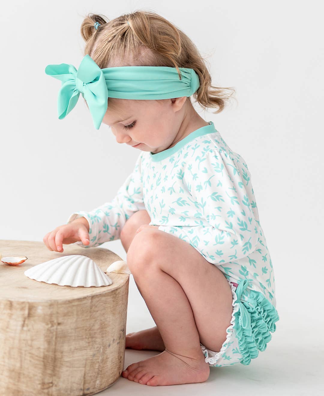 Vintage Aqua Swim Bow Headband