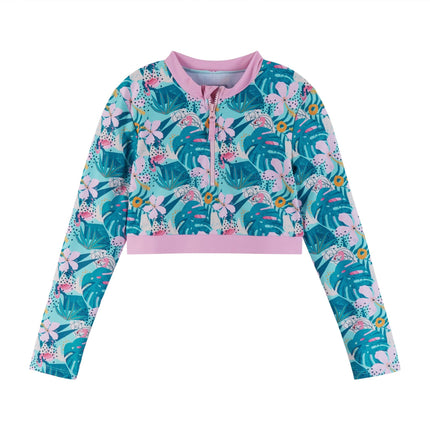 Long Sleeve Rashguard Set - Blue Tie Dye